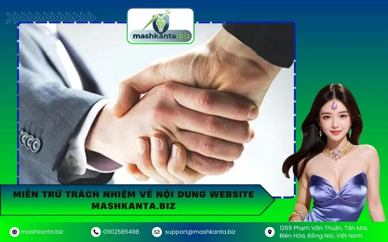 Miễn Trừ Trách Nhiệm Về Nội Dung Website mashkanta.biz